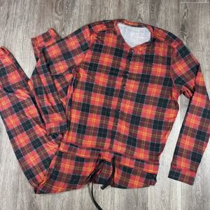 Men’s SAXX Nightcrawler One Piece Pajamas Red Blue Yellow Size XL Stretchy